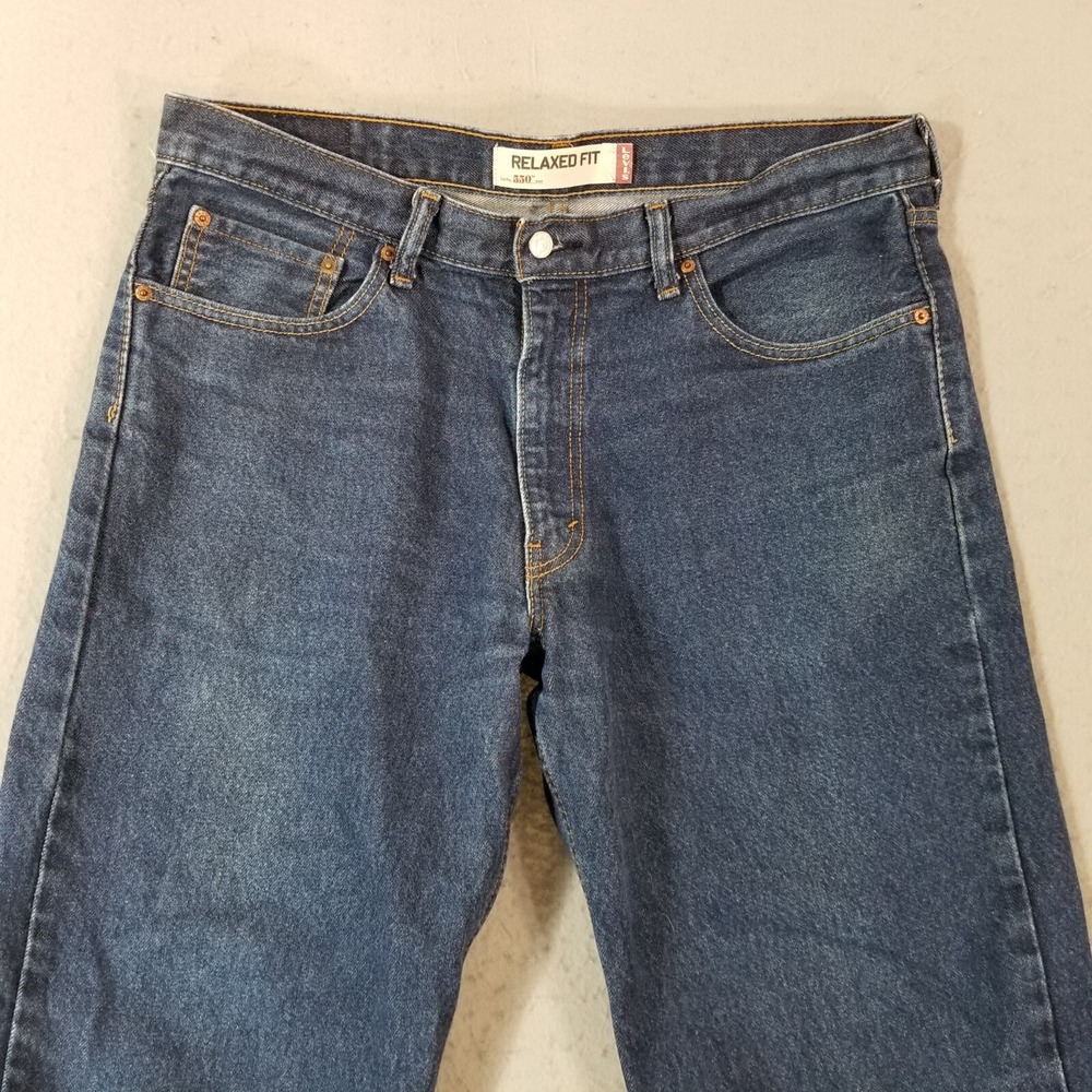 Levi's 550 jeans men's 36 x 30 relaxed fit blue denim pants retro American - Picture 2 of 12